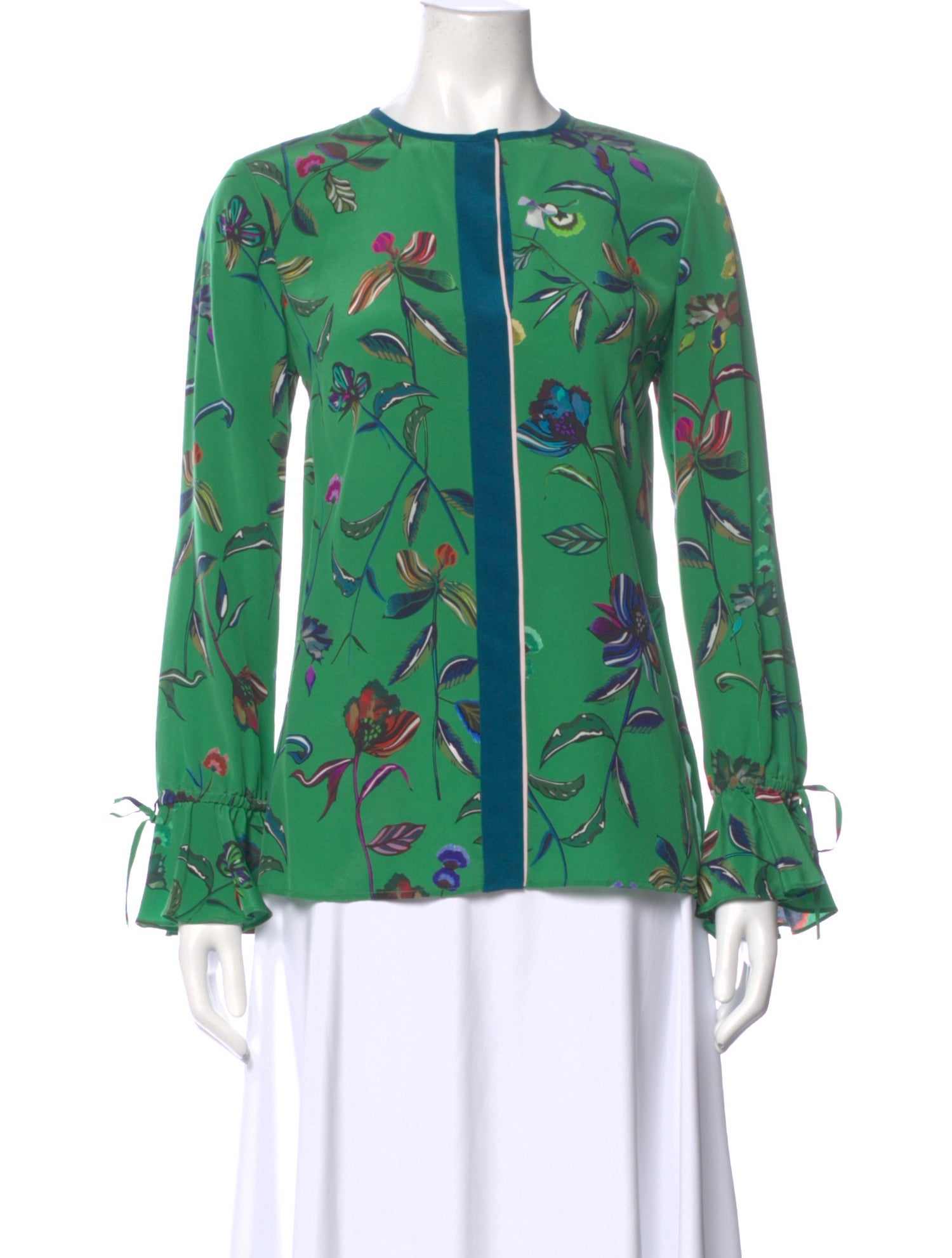 Derek Lam 10 Crosby Silk Floral Print Blouse