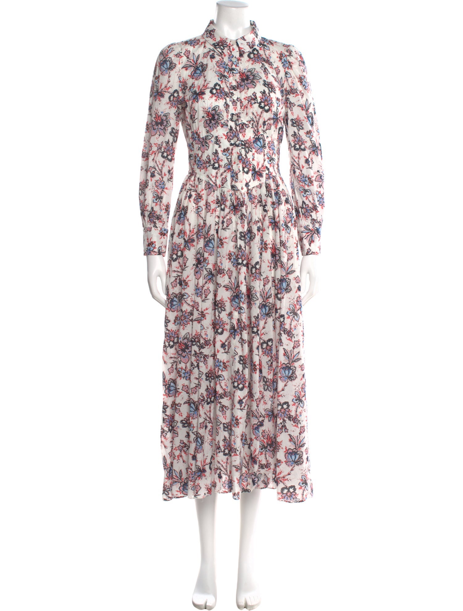 Derek Lam 10 Crosby Floral Print Long Dress