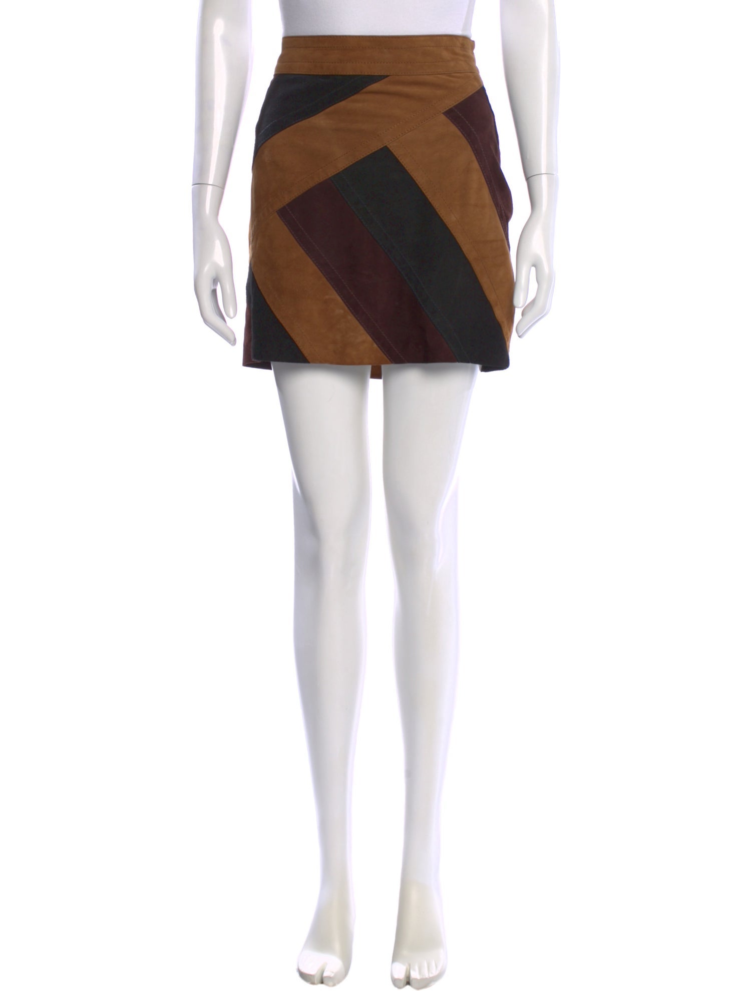 Derek Lam 10 Crosby Lamb Leather Mini Skirt