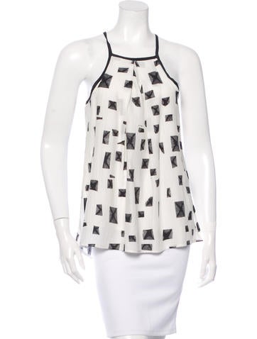 Derek Lam 10 Crosby Printed Sleeveless Tank