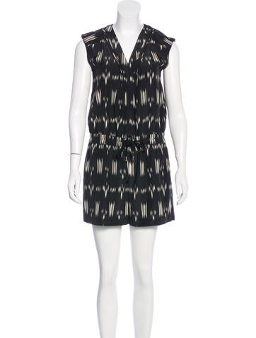 Derek Lam 10 Crosby Silk-Blend Printed Romper