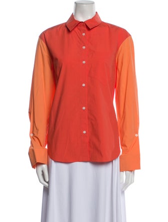 Derek Lam 10 Crosby Long Sleeve Button-Up Top