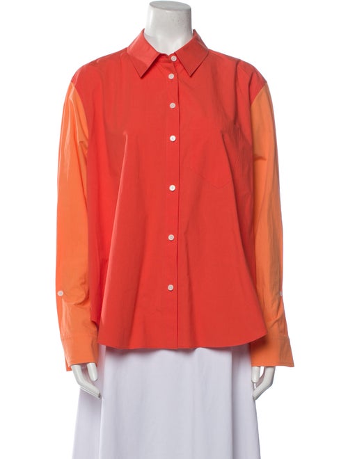 Derek Lam 10 Crosby Long Sleeve Button-Up Top