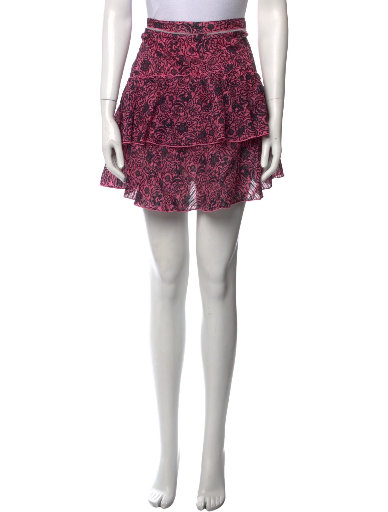 Derek Lam 10 Crosby Floral Print Mini Skirt