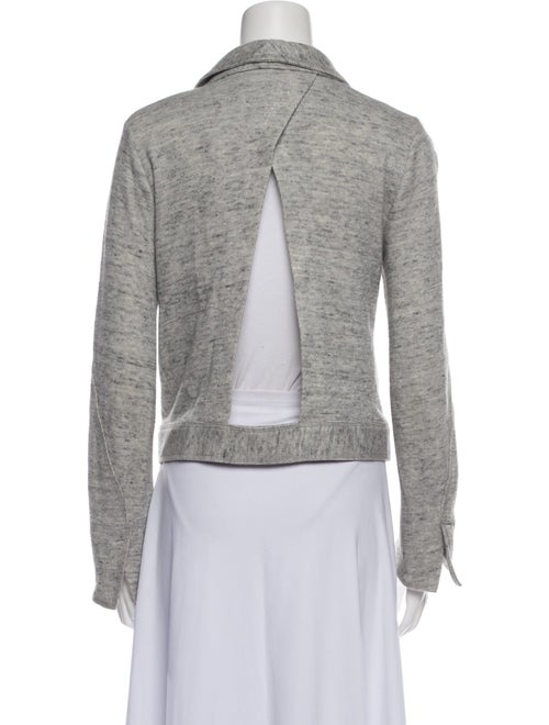 Derek Lam 10 Crosby V-Neck Long Sleeve Crop Top