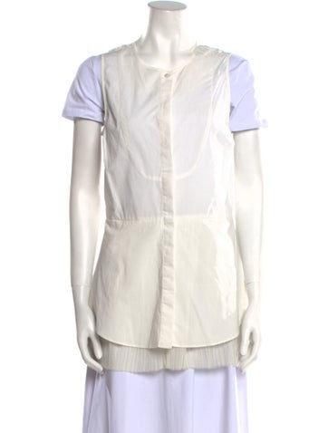 Derek Lam 10 Crosby Tops V-Neck Short Sleeve Tunic S