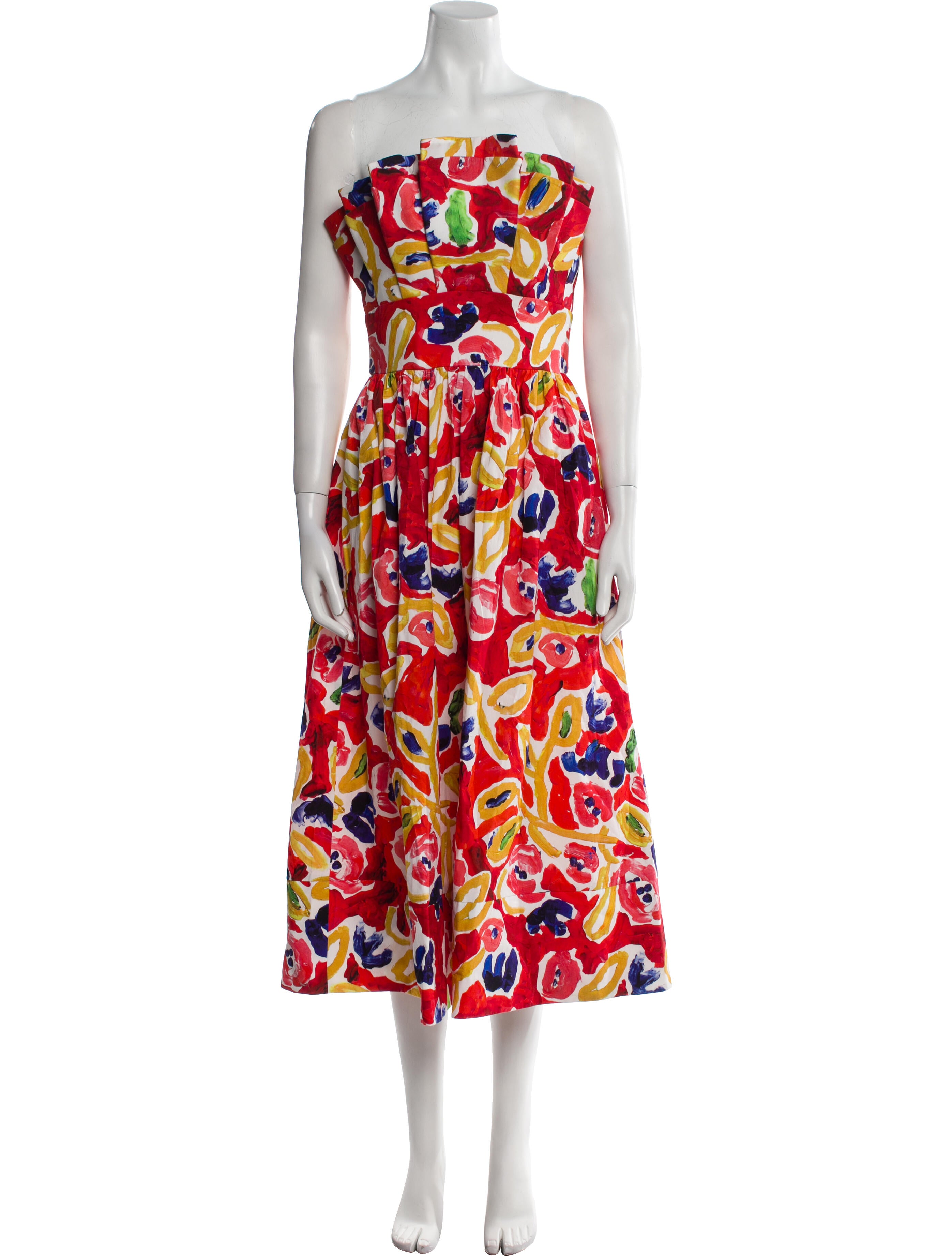De Loreta Printed Midi Length Dress
