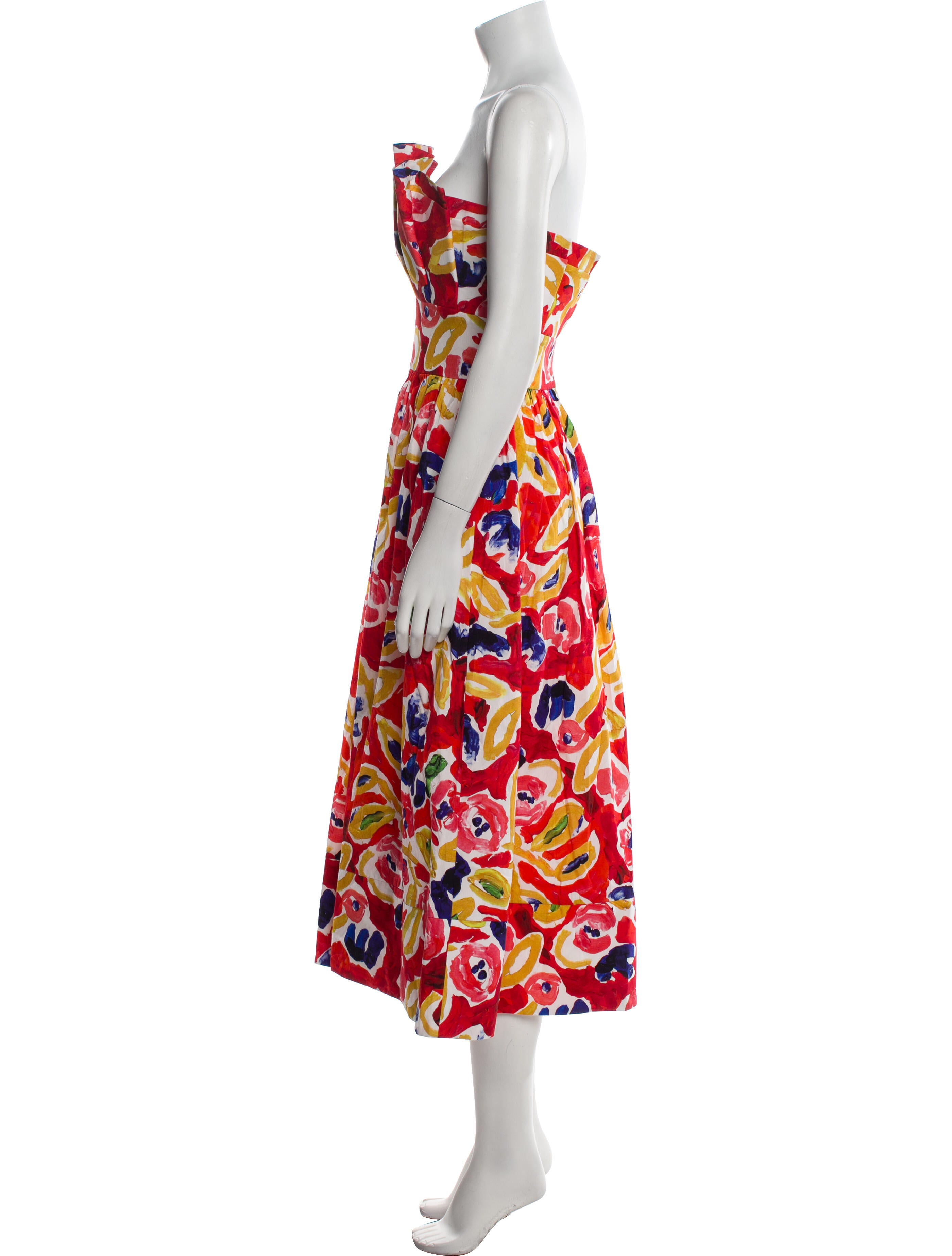 De Loreta Printed Midi Length Dress