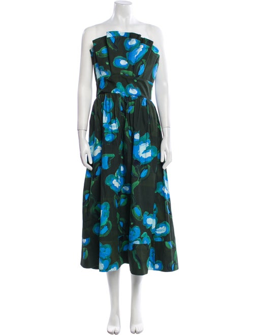 De Loreta Floral Print Midi Length Dress