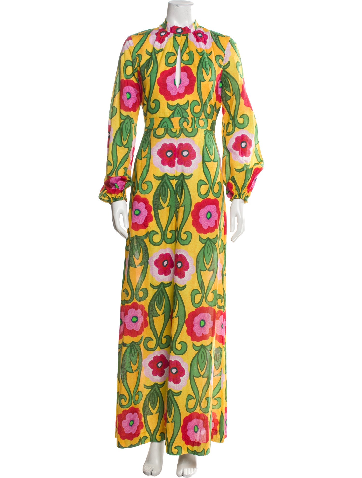 De Loreta Printed Mock Neck Jumpsuit