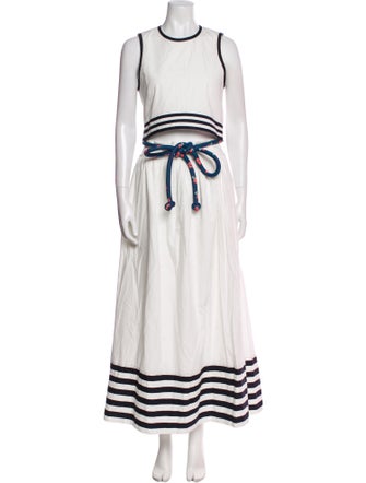 De Loreta Striped Skirt Set