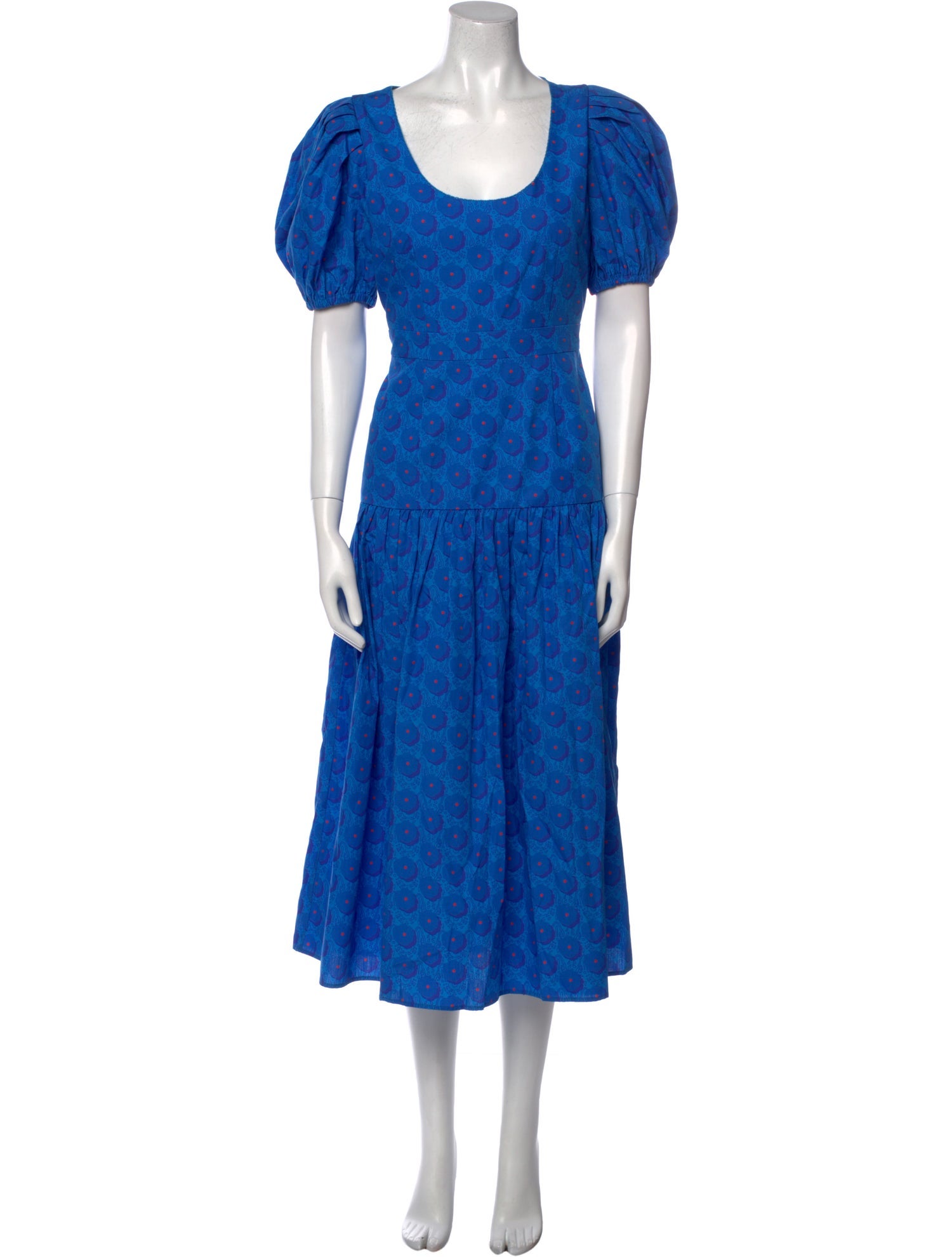 De Loreta Polka Dot Print Long Dress w/ Tags
