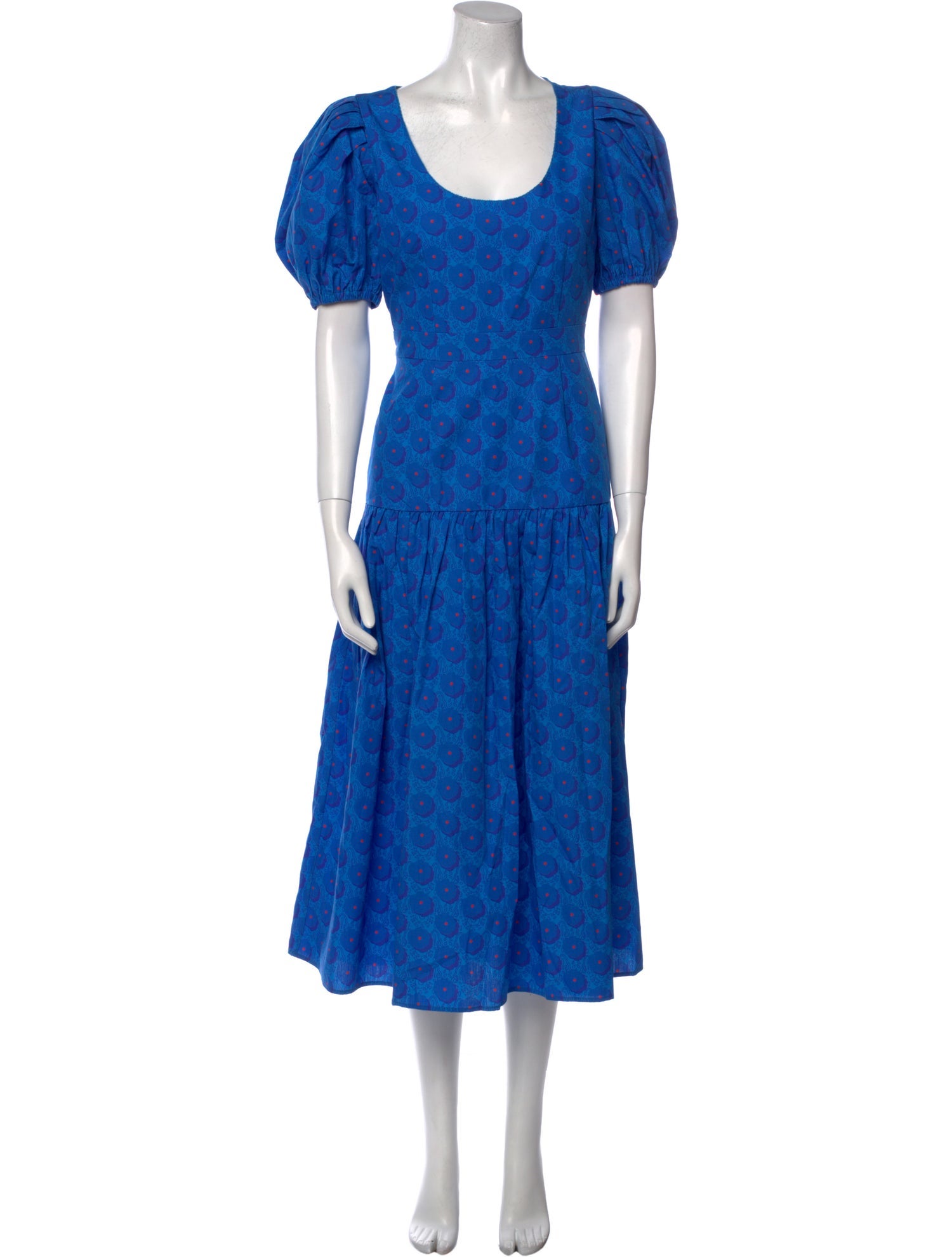 De Loreta Polka Dot Print Midi Length Dress w/ Tags