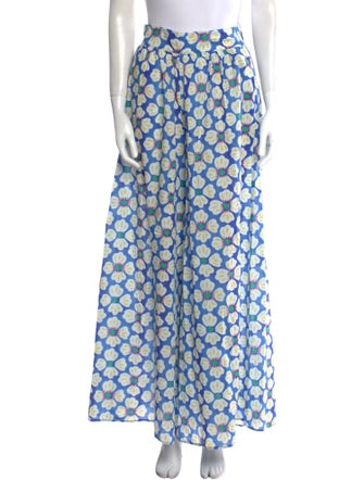De Loreta Floral Print Wide Leg Pants