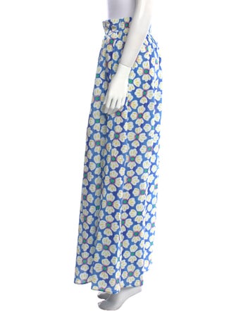 De Loreta Floral Print Wide Leg Pants
