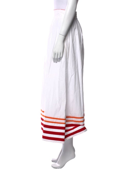 De Loreta Striped Midi Length Skirt