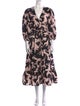 De Loreta Floral Print Long Dress