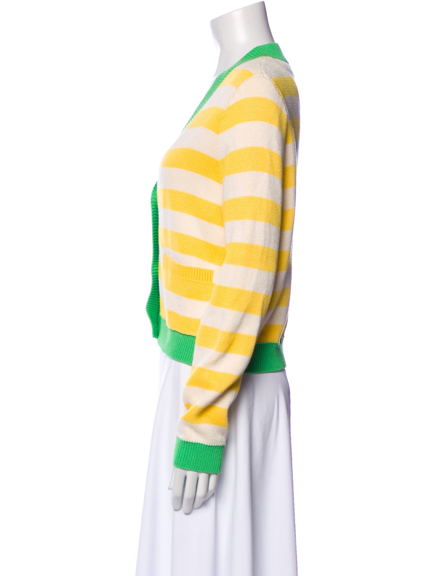 De Loreta Striped V-Neck Sweater