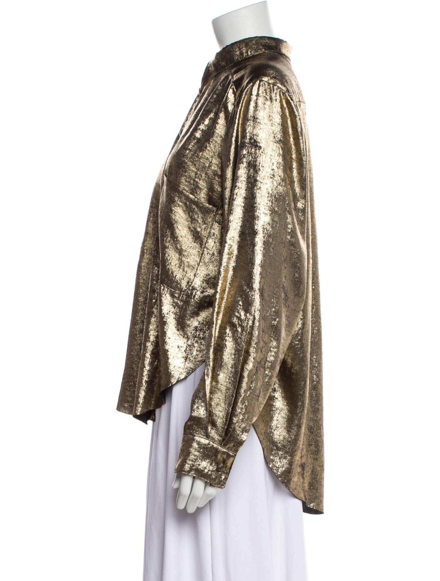 DYLANLEX Mock Neck Long Sleeve Blouse