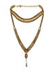 DYLANLEX Faux Pearl & Crystal Lavalier Necklace