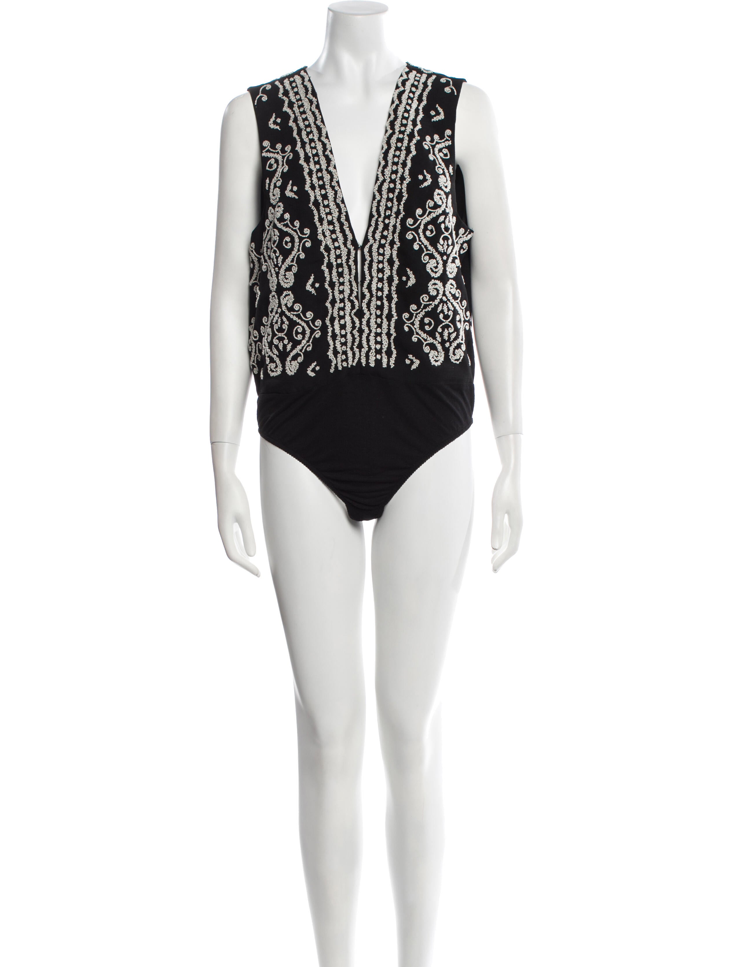 DYLANLEX Printed V-Neck Bodysuit