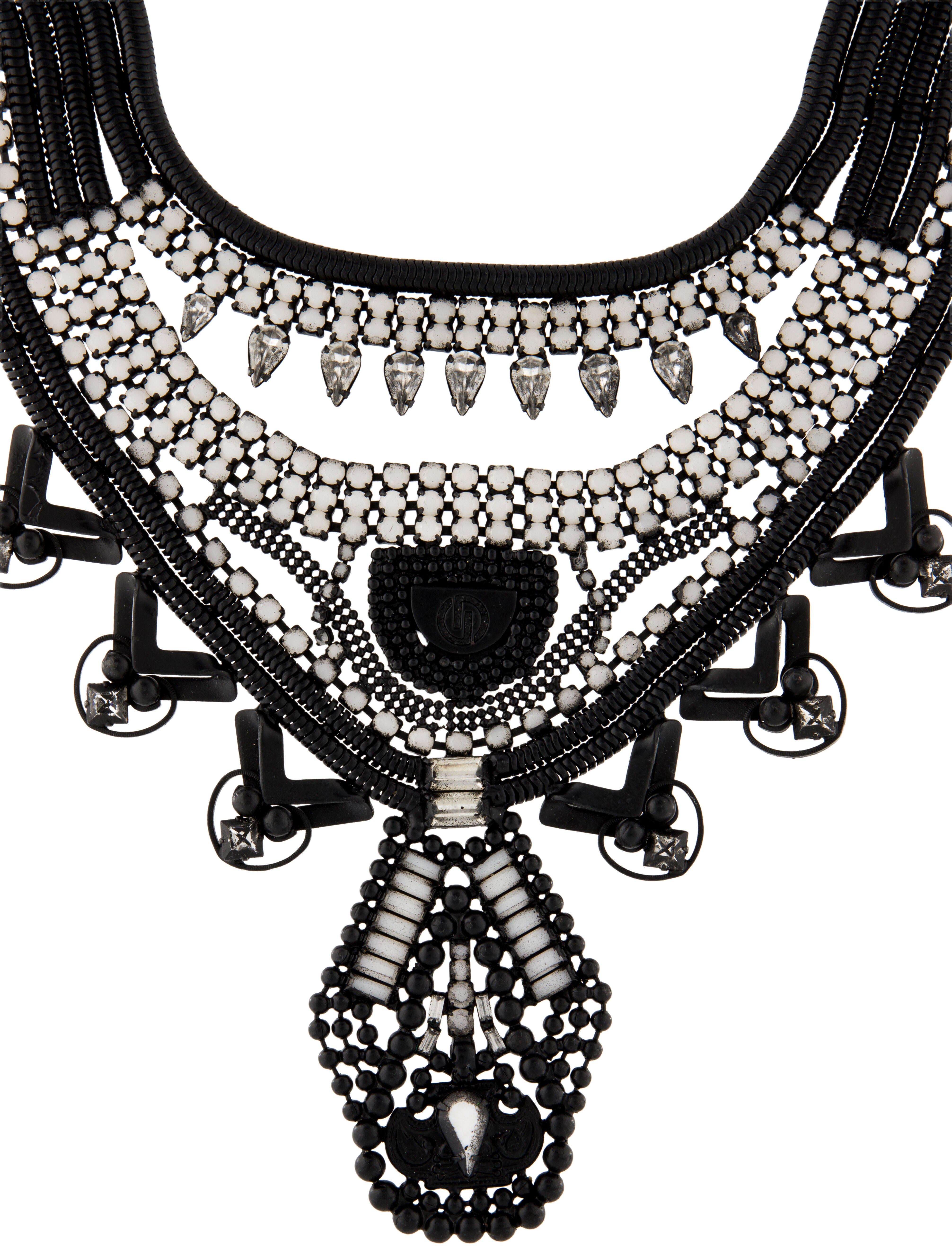 DYLANLEX Crystal & Bead Collar Necklace