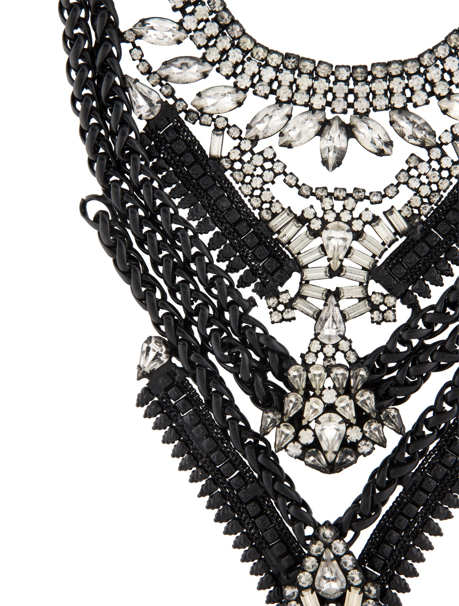 DYLANLEX Crystal Ash Statement Collar Necklace