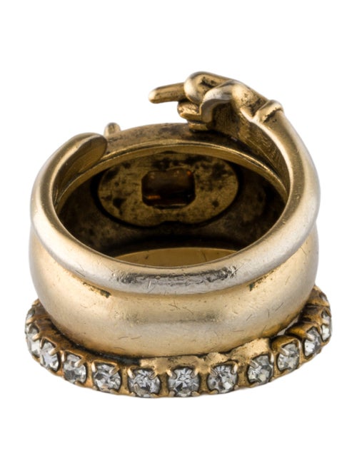 DYLANLEX Crystal Middle Finger Cocktail Ring