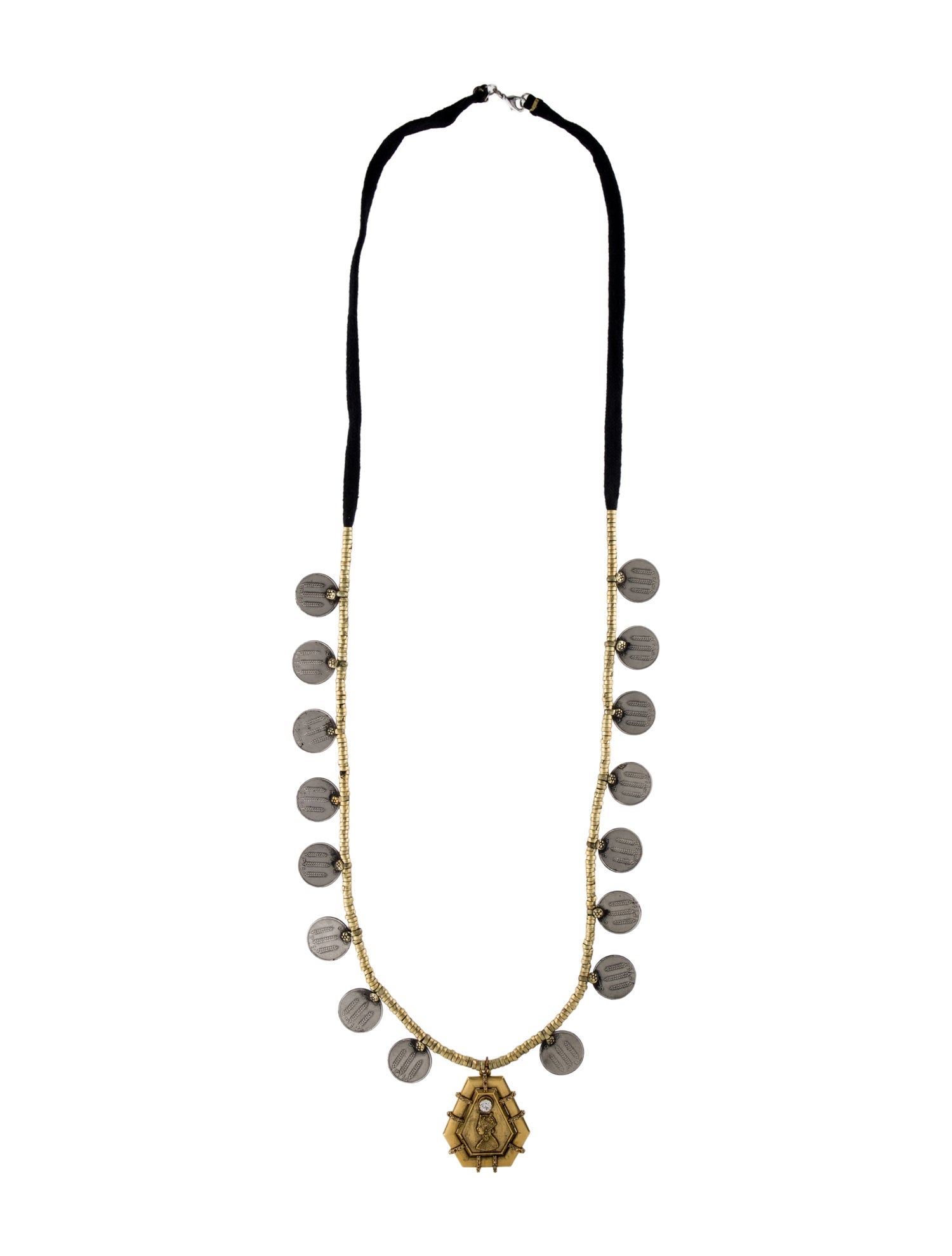 DYLANLEX Crystal, Thread & Bead Pendant Necklace