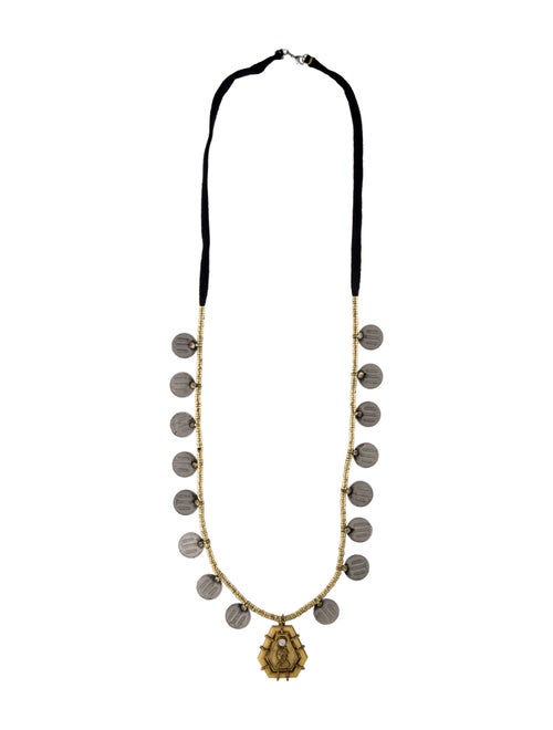 DYLANLEX Crystal, Thread & Bead Pendant Necklace