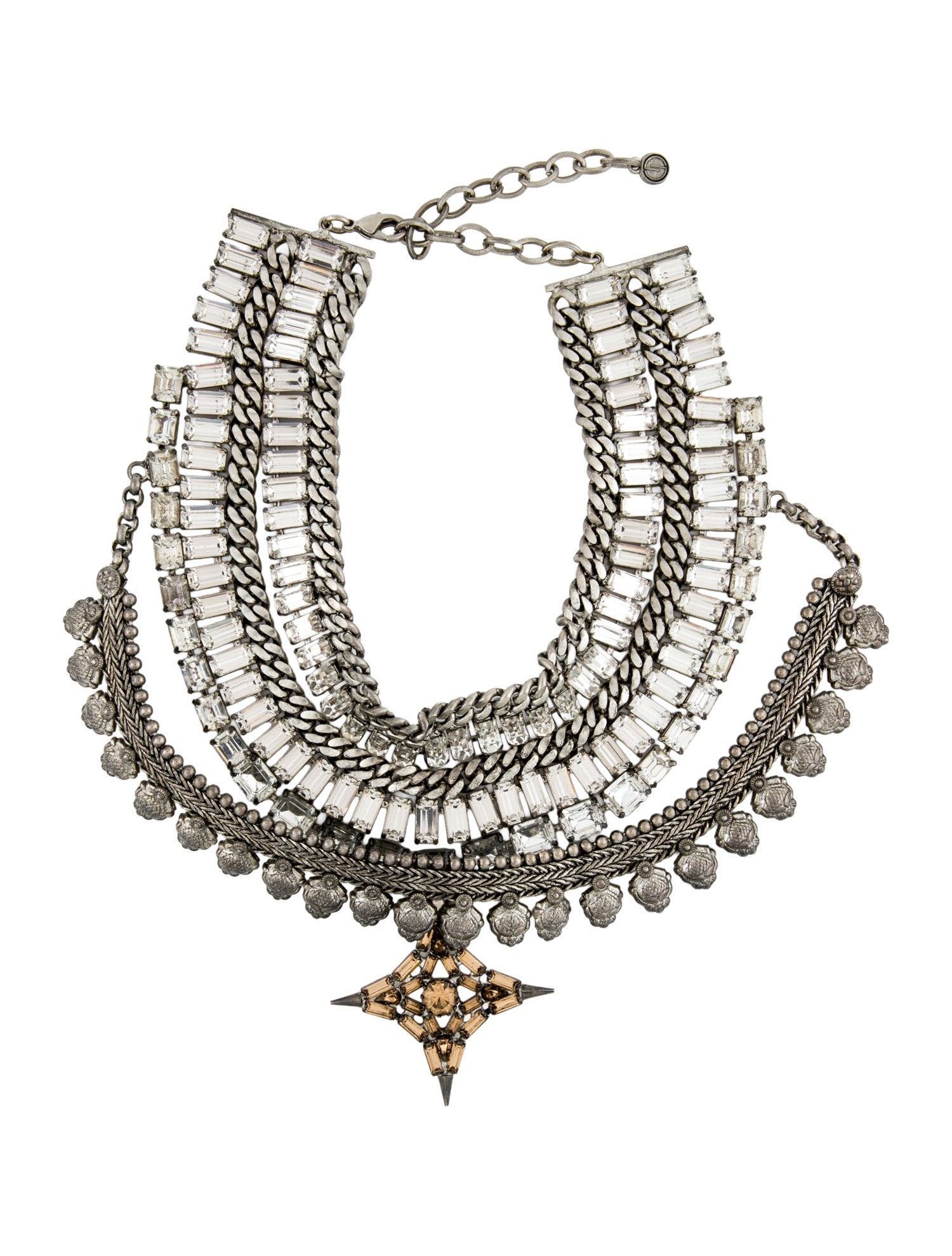 DYLANLEX Crystal Chain Collar Necklace