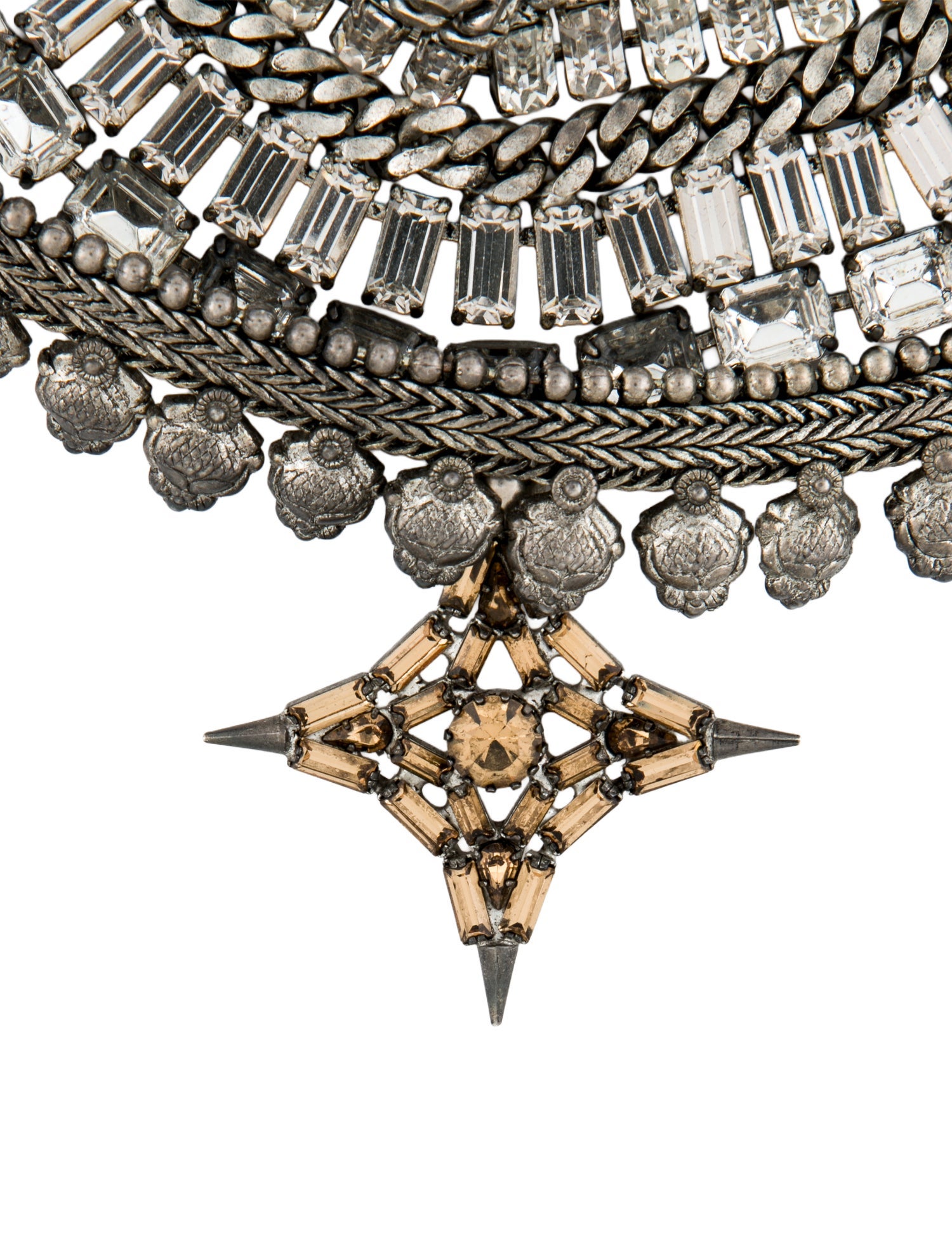 DYLANLEX Crystal Chain Collar Necklace