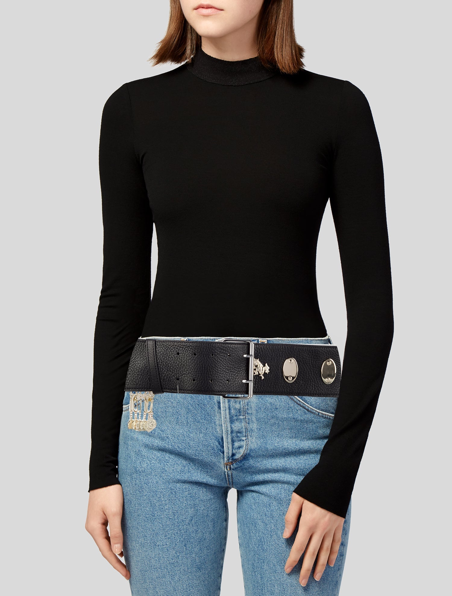DYLANLEX Wide Leather Waist Belt