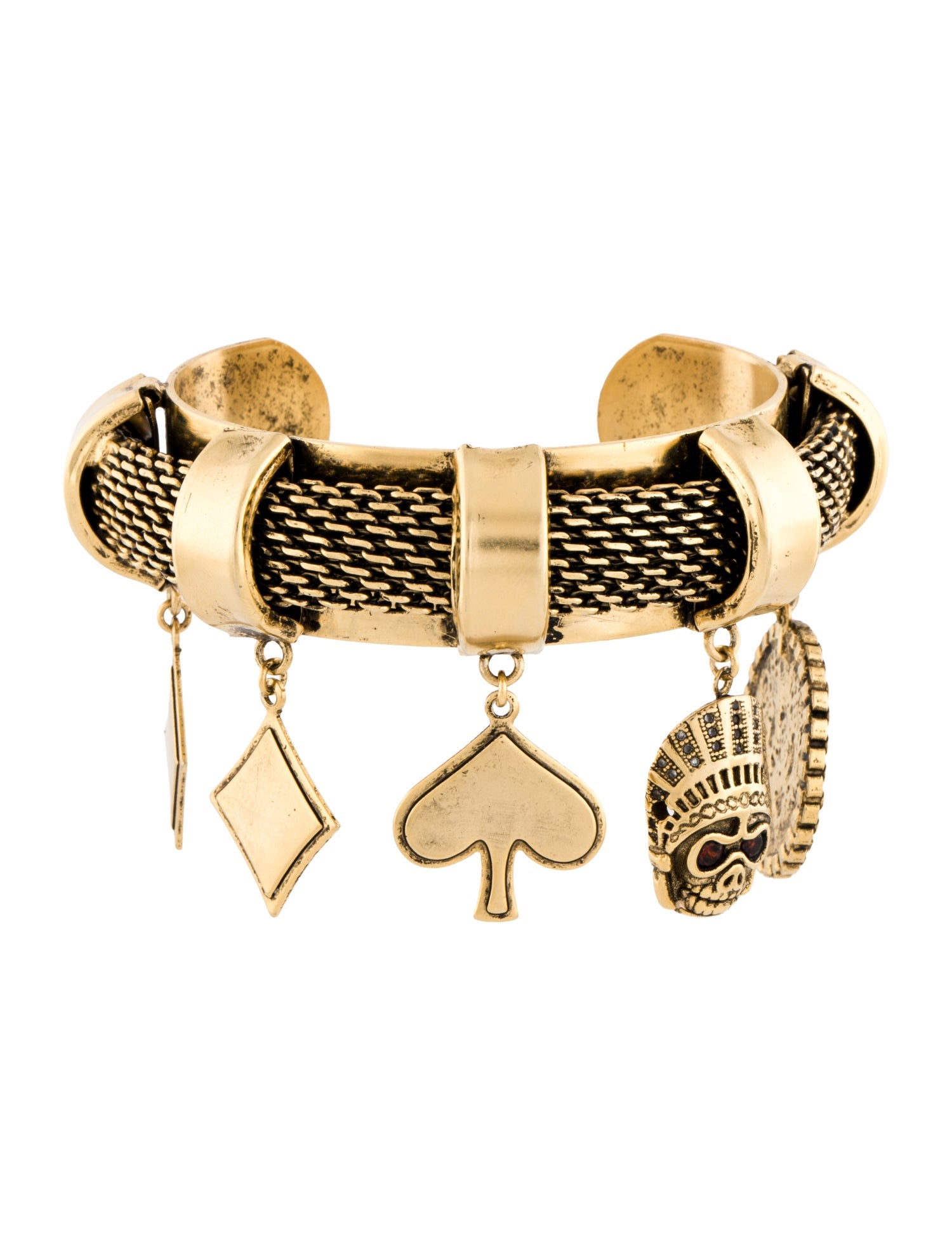 DYLANLEX Crystal Penny Charm Cuff Bracelet