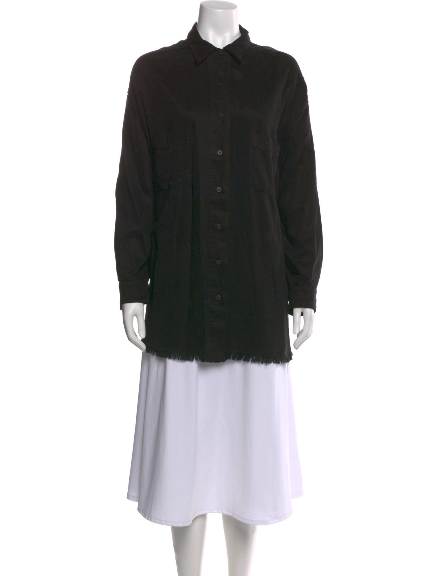 DYLANLEX Long Sleeve Button-Up Top