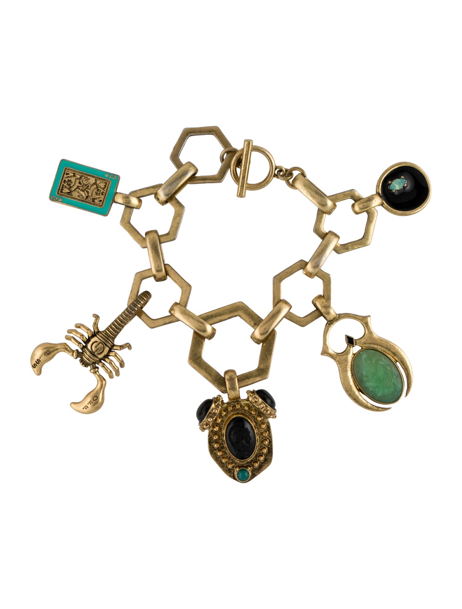 DYLANLEX Resin & Enamel Multi Charm Bracelet