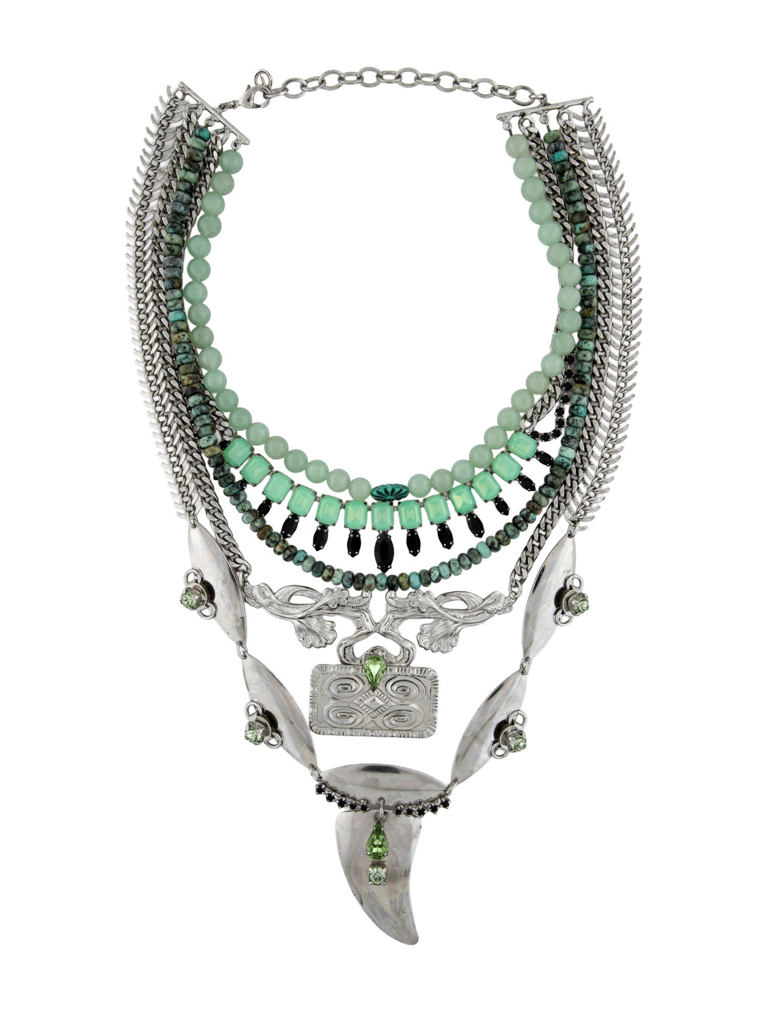 DYLANLEX Crystal & Bead Isabella Multistrand Necklace