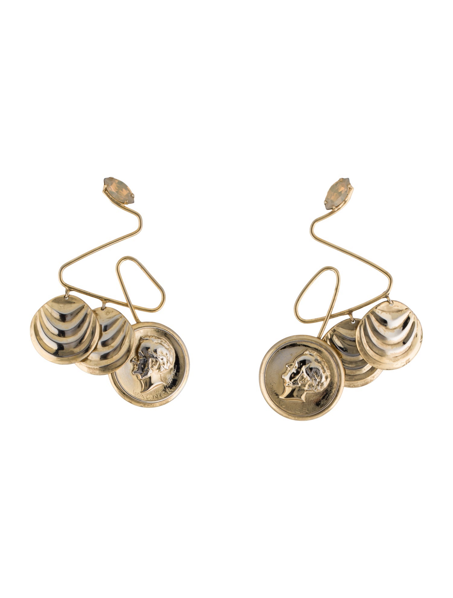 DYLANLEX Crystal & Coin Drop Earrings