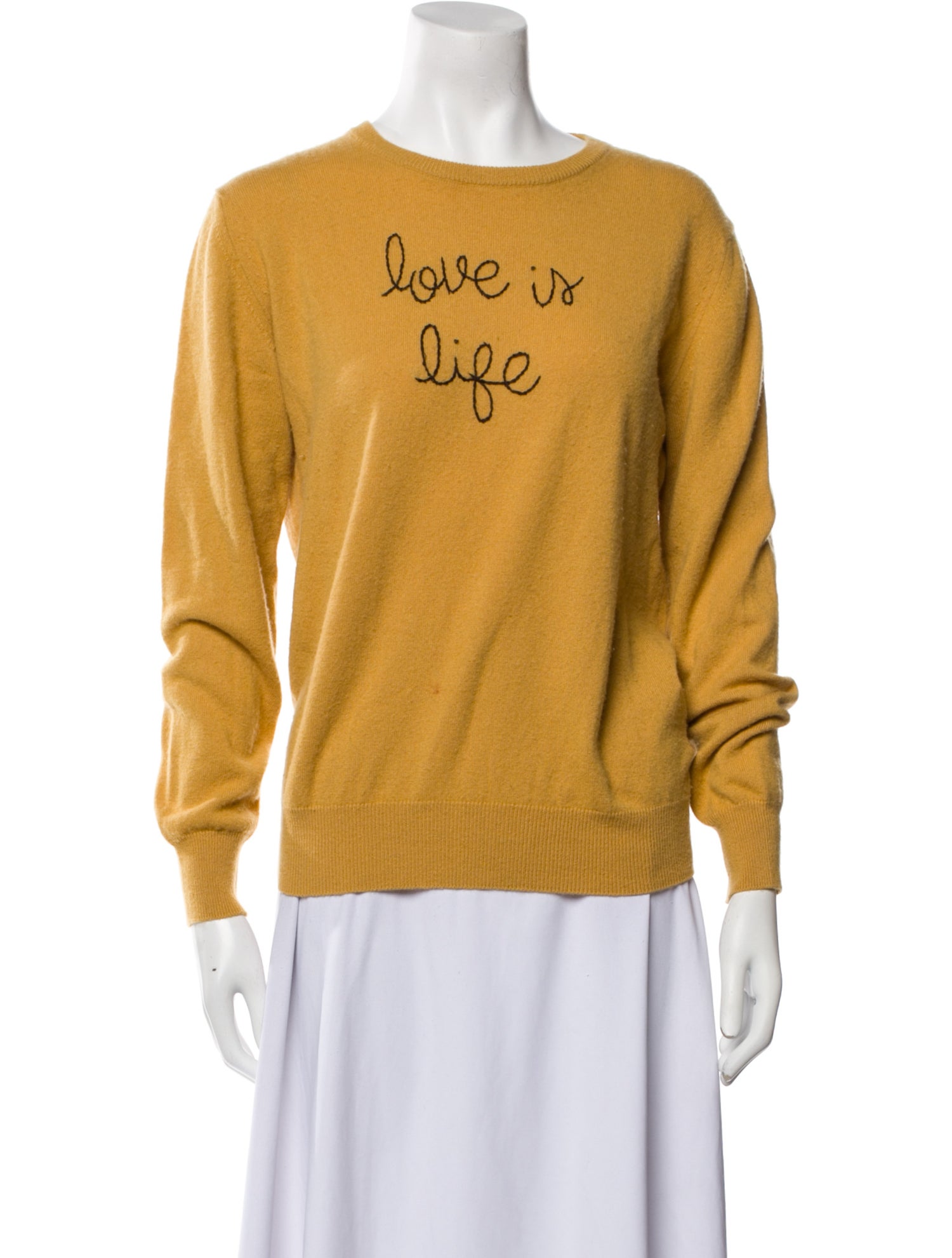 DVF x Lingua Franca Cashmere Graphic Print Sweater