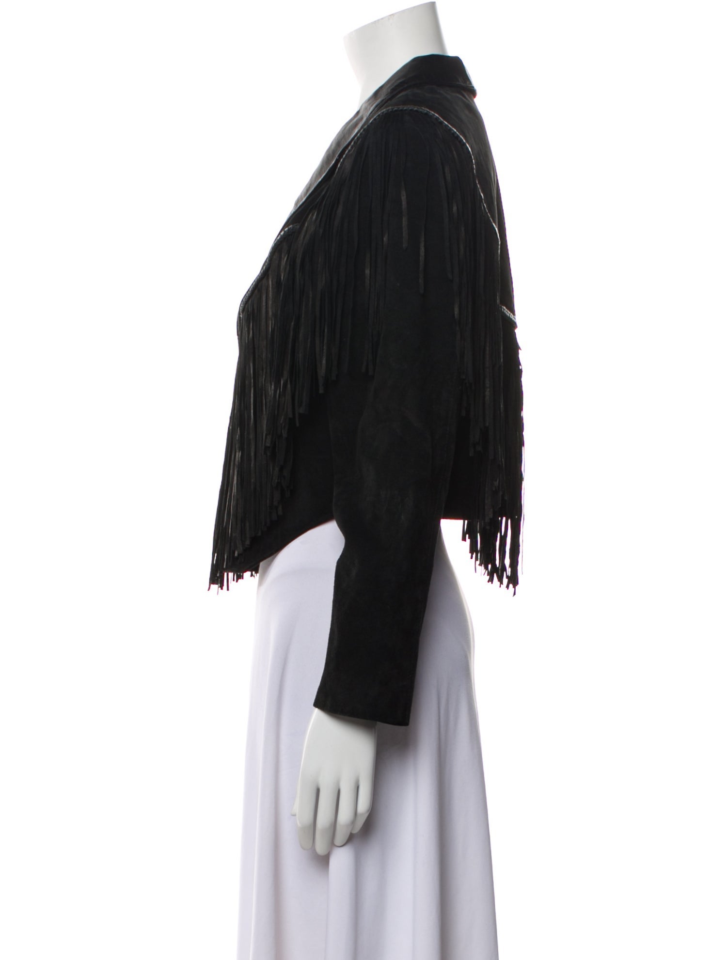 Diamond Leathers Leather Striped Evening Jacket