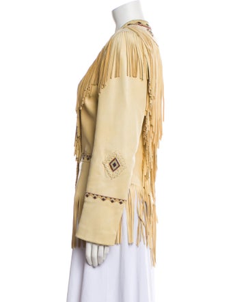 Diamond Leathers Leather Striped Jacket