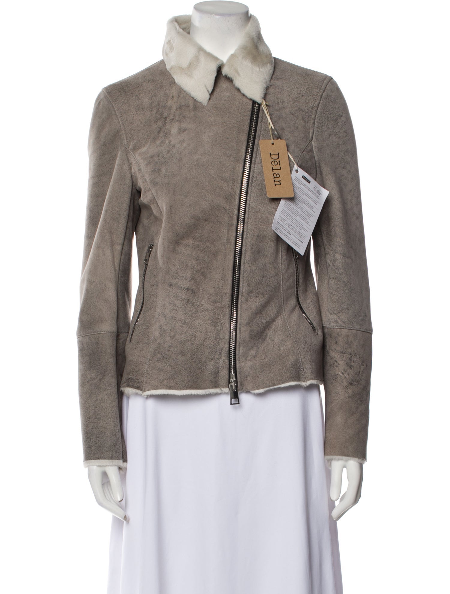 Delan Leather Biker Jacket