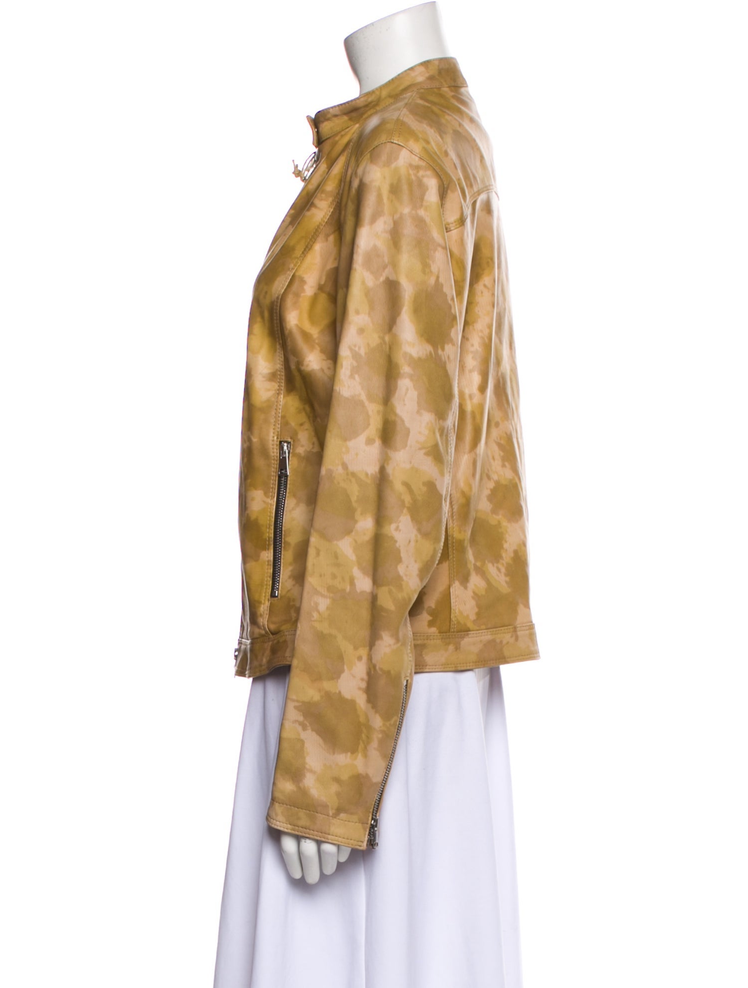 Delan Leather Printed Jacket w/ Tags