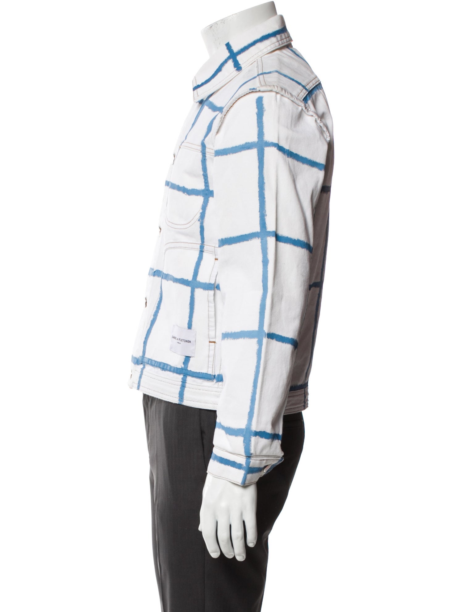 Daniel W. Fletcher Plaid Print Denim Jacket