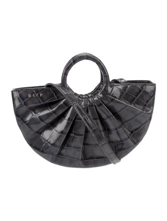 DLYP Embossed Leather Top Handle Bag