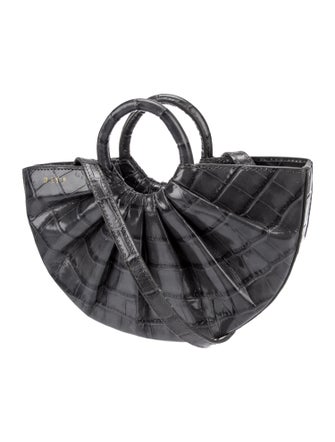 DLYP Embossed Leather Top Handle Bag