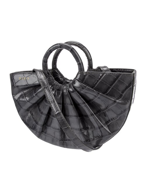 DLYP Embossed Leather Top Handle Bag