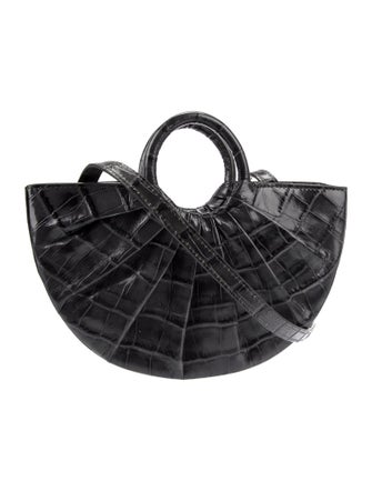DLYP Embossed Leather Top Handle Bag