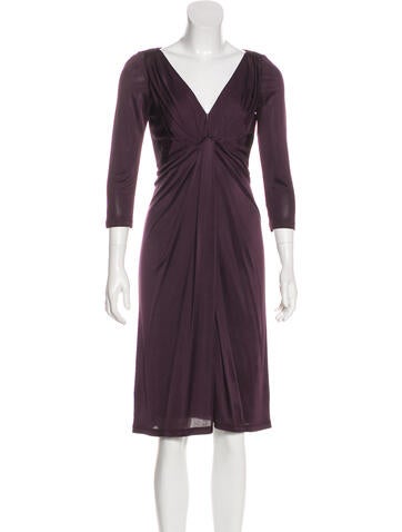 David Meister Dresses V-Neck Knee-Length Dress US 2 | XS