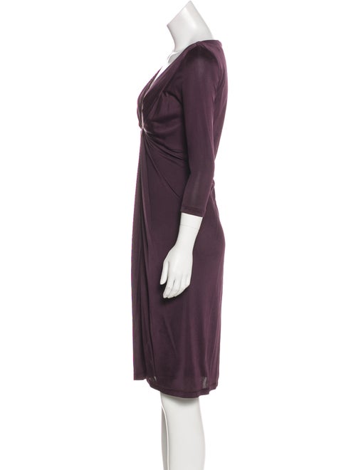 David Meister V-Neck Knee-Length Dress